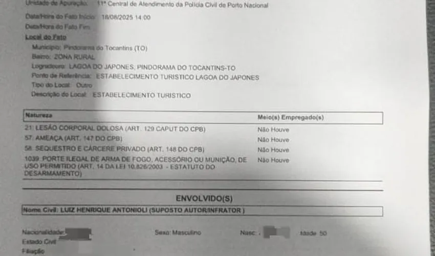 Boletim de ocorrência | Foto: Arquivo pessoal