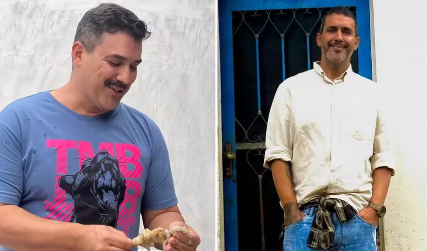 André Marques antes e depois da perda de 20 kg | Foto: Reprodução | Instagram
